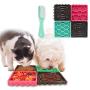 BLANDSTRS Pet Slow Feeder Dog Bowl & Lick Mat for Dogs and Cats, Dog Licking Pads for Slower Healthier Eating and Slow Dispensing Treat Mat Suctions to Wall for Dog Bathing, Grooming 4 Pcs