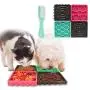 BLANDSTRS Pet Slow Feeder Dog Bowl & Lick Mat for Dogs and Cats, Dog Licking Pads for Slower Healthier Eating and Slow Dispensing Treat Mat Suctions to Wall for Dog Bathing, Grooming 4 Pcs