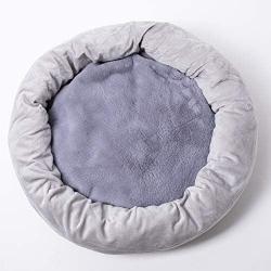 KUAILEYUAN Cat Beds for Indoor Cats or Small Dogs Soft Round Machine Washable Donut Self Warming Cushion