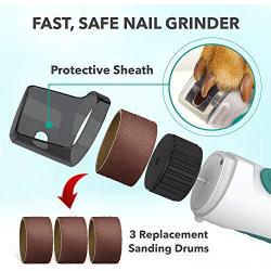 PERROPAL Pet Nail Groomer - Dog Nail Grinder with LED | Electric Nail File for Pets | Quiet Dog Nail Trimmers | Nail Grinder for Dog Grooming | Dog and Cat Nail Clipper | Electric Grinder for Nails