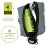 Tuff Mutt Poop Bag Holder Attaches to Dog Leash, Includes 1 Roll of Earth Rated Poop Bags, Waste Bag Dispenser and Lightweight Fabric. Makes a Great Walking, Running or Hiking Accessory