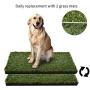 HQ4us Dog Grass pad with Tray Large Dog Litter Box Toilet 34”×23”, 2×Artificial Grass for Dogs ,Pee pad, Realistic, Bite Resistance Turf, Less Stink, Potty for Balcony,