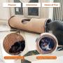 Petest Collapsible Cat Tunnel Pet Play Tube Crinkle Tunnel with Cat Toys
