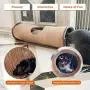 Petest Collapsible Cat Tunnel Pet Play Tube Crinkle Tunnel with Cat Toys