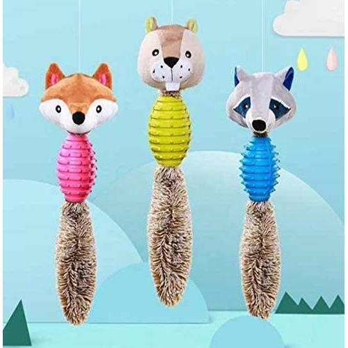 Yap&Meow Pet Animal Shape Plush Plus Rubber Chew Toys