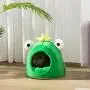 Hollypet Cozy Pet Bed Warm Cave Nest Sleeping Bed Frog Shape Puppy House for Cats and Small Dogs, 17 x 16 inches Hollypet Cozy Pet Bed Warm Cave Nest Sleeping Bed Frog Shape Puppy House for Cats and Small Dogs, 17 x 16 inches