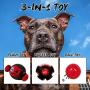 Chetitay Squeaky Dog Toys for Aggressive Chewers Large Breed|3-in-1 Durable Plush Dog Toys for Small/Medium/Large Dogs|Interactive Dog Balls with Squeaker|Stuffed Puppy Toys for Teething Small Dogs