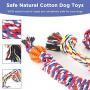 DELOMO Dog Rope Toy, 3 Pack Dog Chew Toys, Durable Dog Toys for Aggressive Chewers, interactive Dog Toys Set with 100% Natural Cotton