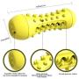 BEANDI Dog Chew Toys for Aggressive Chewers: Squeaky Dog Toys with Natural Rubber/Dog Toothbrush Pet Toys, Almost Indestructible and Durable Dog Toys for Medium/Small Pets (M, Yellow)