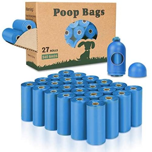 Dog Poop Bag - 540 Counts Biodegradable Large Pet Waste Poop Bags for Dogs Include 1 Holder, Scented