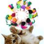 Pet Cat Chew Interactive Feather Mouse Cartoon Toy, Sarahair Cat Kitten Teaser Play Catch Colorful Plsh Mice Toy Cat Kitten Scratch Anime Dolls Toy Pet Cat Kitten Training Toy Gift Supplies 5pc Random