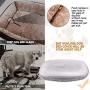 JoicyCo Universal Adjustable Drawstring Dog Bed Cover Replacement Round Dog Bed Cover Pet Bed Covers Convenient Case 100% Washable Scratch Proofing Dog Bed Protector Cover for Dog Beds(Cover only)