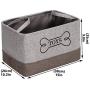 Geyecete Dog Toys Storage Bins Canvas Stitching pet Baskets,with Inside Handle,Organizer Storage Basket for Sorting Toys, Clothes and Books