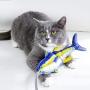 Dudi Manual Fish Cat Toy, Funny Interactive Pets Pillow Chew Bite Kick Supplies for Cat Kitten Kitty