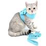 Ranphy Dog Harness and Matching Leash Set Girl Bling Rhinestone No-Pull Puppy Vest Doggie Cat Walking Training Harness Soft Bow Suede Leather Collar Adjustable for Yorkie Chihuahua Small Pet Dog