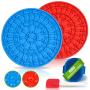 Dog Lick Mat for Anxiety - Red & Blue Dog Licking Mat - Dog Peanut Butter Lick Pad - Dog Bathing Puppy Lick Mat, Dog Licking Pad for Grooming - Easy Dog Lick Pad - Dog Licking Toy & Dog Licking Bowl