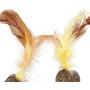nobrand Pet Tooth 2 PCS B12208 Catnip Ball Toy Clean Clean Tooth Molar Feather Ball