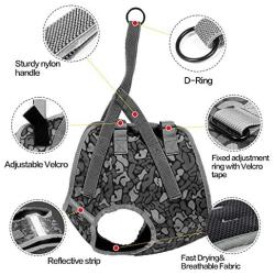 Heywean No Pull Dog Harness for Outdoor Walking Adjustable Pet Vest Harness with Easy Control Handle Prevent Dogs from Bursting (L, Grey)