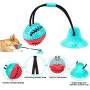 ALAIX New Dog Ropes Toy, Multifunction Pet Molar Bite Toy,Self-Playing Rubber Ball Toy with Suction Cup, Molar Chew Toy Toothbrush Puppy Dental Care Accessory Nontoxic Natural