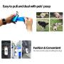 Decdeal Pet Poop Holder Dog Waste Dispenser Aluminum Alloy Tube Includes 15pcs Waste Bags Refillable