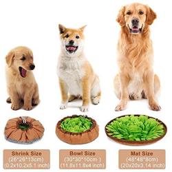 DCTOY Dog Feeding Mats Snuffle Mats, Dog Training Mats Dog Puzzle Toys, Nosework Blanket Pet Snuffle Bowl Cat Snuffle Mat for Cats Dogs,Activity Fun Play Mat for Relieve Stress Restlessness