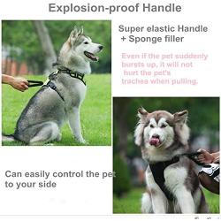 BEELED Dog Harness No Pull Adjustable Reflective Soft Vest Prevent Pulling and Choking Outdoor Pet Harness Easy Control Handle for Small Medium Large Dog
