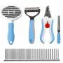 Pet Grooming Tool Dematting Comb Grooming Hedding Pet Brush Butter Comb Nail Clipper Set for Cats & Dogs