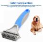 FURINKAZAN Pets Dematting Comb - 2 Sided Dematting Tool for Dogs and Cats,Safe Grooming- Comb Out Mats & Tangles Easily