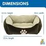 Cozy Pet Embroidered Paw Print Textured Lounger Pet Bed for Dogs Cozy Pet Embroidered Paw Print Textured Lounger Pet Bed for Dogs