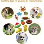 Barley Ears Squeaky Plush Dog Toy for Puppy, 10 PCs Small Durable Stuffed Chew Toys, Set Washable Dog Toys Bulk with a Laundry Bag, Puppy Teething Chew Toys for Small and Medium-Sized Dogs