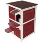 Petsfit 2-Story Weatherproof Outdoor Kitty Cat House/Condo/Shelter with Escape Door 20'' Lx20 Wx32 H