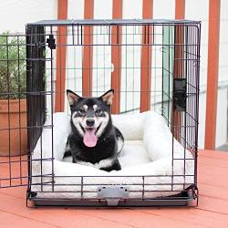 K&H Pet Products Ultra Plush Deluxe Bolster Crate Pad, Fleece.