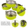 Healthy Human Portable Dog & Pet Travel Bowls with Lid - Human Grade Stainless Steel - Ideal for Food & Water - 3 Sizes & 3 Colors
