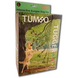 Tumbo Tugger Exercise Dog Toy - (Hanging Bungee Rope tug Toy) ENTERTAINS Your Dogs w/Energetic, Interactive Solo Play tug or war Action