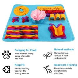 HALOViE Dog Puzzle Mat, Pet Mental Stimulation Toys Snuffle Treat Mat Slow Feeder Sniffing Pad Nosework Activity Blanket 28 x 20 Inch