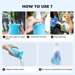 Tikaton Dog Walking Set, Dog Paw Cleaner, Portable Dog Bowl for Walking Dog