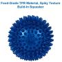 SPNORD Spiky Squeaker Ball Dog Toy, TPR Durable Bouncy Teeth Cleaning Fetching Training Pet Toy for Dogs