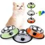 Dorakitten Cat Bowls Stainless Steel, 3PCS Cat Food and Water Bowl Set Pet Dog Bowl with 2 Food Scoops Non Slip Shallow Make Cats Feel Comfortable Dorakitten Cat Bowls Stainless Steel, 3PCS Cat Food and Water Bowl Set Pet Dog Bowl with 2 Food Scoops Non Slip Shallow Make Cats Feel Comfortable