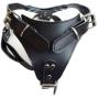 LXLP Pet Vest Harnesses，Silver Rivets Studded Genuine Leather Dog Harnesses for Large Dogs
