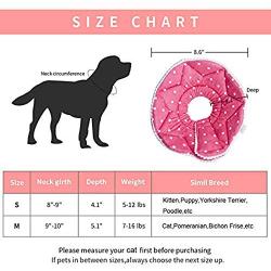 WZ PET Adjustable Dog Cat Cone,Soft Recovery Cat Cone Collar,Dog Protective Collar for Cats Surgery,Pink,Small,Medium