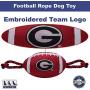 Pets First NCAA Georgia Bulldogs Football Dog Toy, Tough Quality Nylon Materials, Strong Pull Ropes, Inner Squeaker, Collegiate Team Color