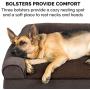 Furhaven Pet Dog Bed - Cooling Gel Memory Foam Faux Fleece and Chenille Soft Woven Traditional Sofa-Style Living Room Couch Pet Bed with Removable Cover for Dogs and Cats