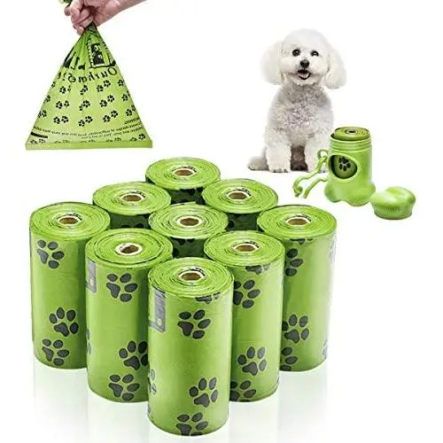 Feeko Dog Poop Bags, 9 Rolls, 15 Doggy Bags Per Roll, Extra Thick and Strong, Biodegradable Waste Bags with Dispenser, Scented, Leak-Proof, Earth-Friendly Poop Bags for Dog.