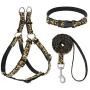 PUPTECK No Pull Dog Harness with Leash and Collar Set - Sunflower Adjustable and Durable Dog Harness for Small Medium Dogs Outdoor Walking