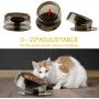 Raised cat Food Bowl, 0-22° Adjustable Tilted Dog Bowl Elevated with Stand, Enhanced pet Dish Feeding Food and Water for Cats and Small Dogs