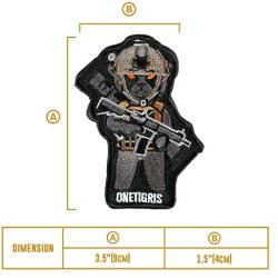 OneTigris K9 Patch Dog Morale Patch for Vest Harness Collar Leash (Black Labrador)