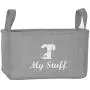Brabtod Rectangular Storage Basket Bin - Cute Canvas Organizer Bin for Pet Toys,Blankets,Leashes Brabtod Rectangular Storage Basket Bin - Cute Canvas Organizer Bin for Pet Toys,Blankets,Leashes