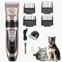 KaKaSure Dog Clippers Noiseless Pet Grooming Clipper, USB Rechargeable Cordless Dog Grooming Kit, Electric Pets Hair Trimmers for Dogs Cats and Other Pets(Rose Gold) KaKaSure Dog Clippers Noiseless Pet Grooming Clipper, USB Rechargeable Cordless Dog Grooming Kit, Electric Pets Hair Trimmers for Dogs Cats and Other Pets(Rose Gold)