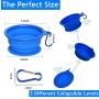 FANIMAL Collapsible Dog Bowl,2 Pack Collapsible Dog Water Bowl for Travel Walking, Portable Silicone Dogs Bowl Pet Food Water Feeder Bowls for Dog Cat with Suction Pad & Carabiner