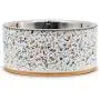 Pet Junkie Terrazzo Elevated Dog Bowl for Food and Water with Stainless Steel Washable Inner Bowl, White Pet Junkie Terrazzo Elevated Dog Bowl for Food and Water with Stainless Steel Washable Inner Bowl, White